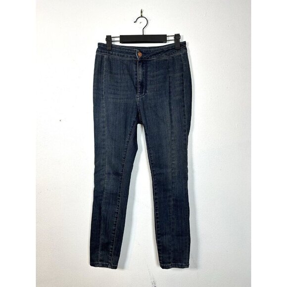 Anthropologie Pilcro High-Rise Denim Legging Women's Sz 27 p Dark Wash Petite